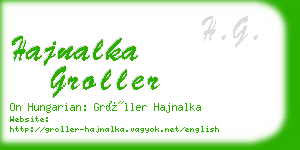 hajnalka groller business card